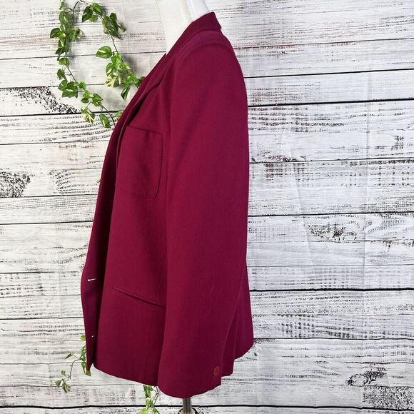 Vintage Jones New York Blazer Jacket size 14 Hot Pink Wool Y2K 80's 90's Career - Picture 15 of 16
